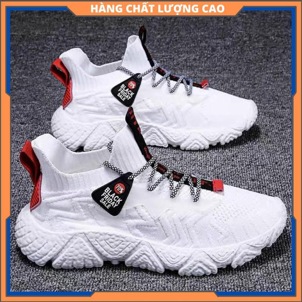 Giày Sneaker, Giày Thể Thao Đế Cao Cổ Chum Cao Cấp Trắng và Đen. [HÀNG CAO CẤP]