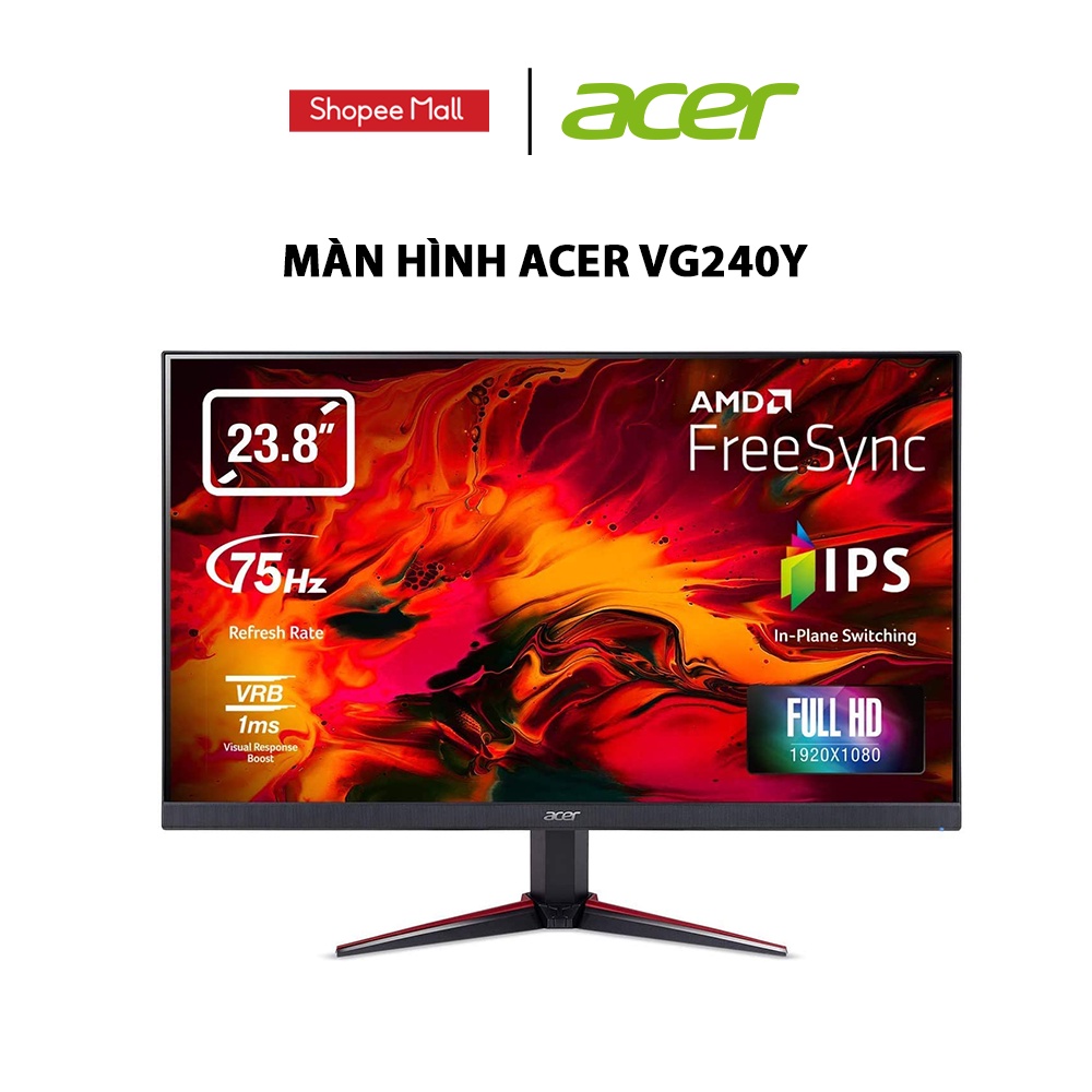 Màn hình Acer VG240Y 23.8" FHD IPS 75Hz FreeSync - Chính hãng