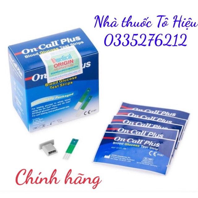 Que thử đường huyết On Call Plus/ 25 que (Chính hãng)- Date mới nhất