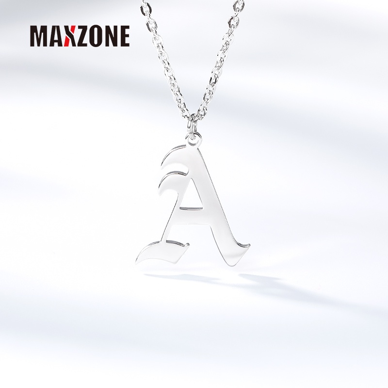Vòng Cổ Choker Chữ Cái Từ A-Z Bằng Thép Không Gỉ