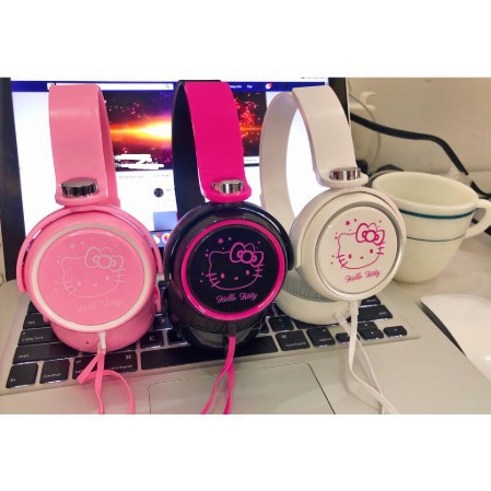 [ xả kho ] C96  Tai nghe Headphone - Tai nghe Mèo Hello Kitty Dễ Thương