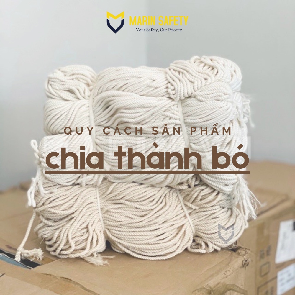 Dây thừng se macrame cotton màu ngà, màu kem (3mm, 4mm, 5mm, 7mm, 10mm)