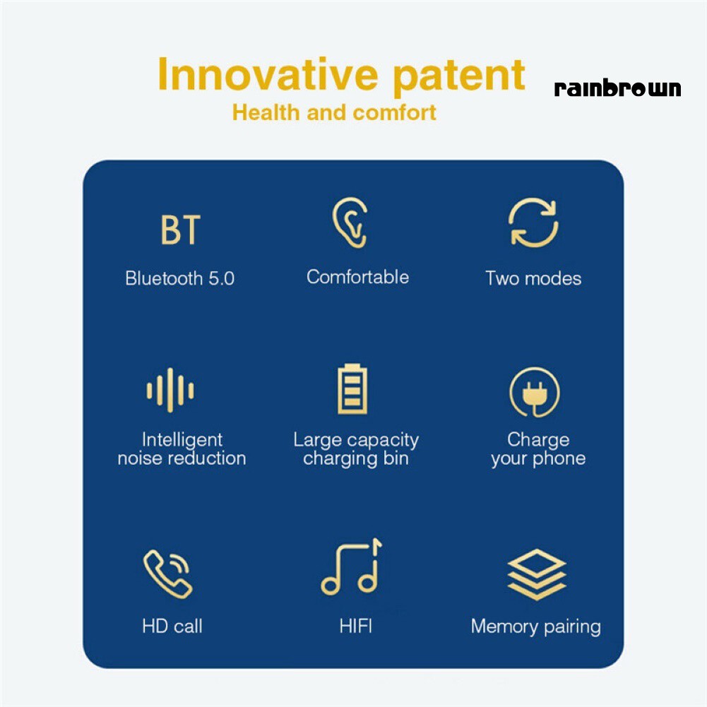 Tai Nghe Bluetooth 5.0 Âm Thanh Hay / Rej / S19