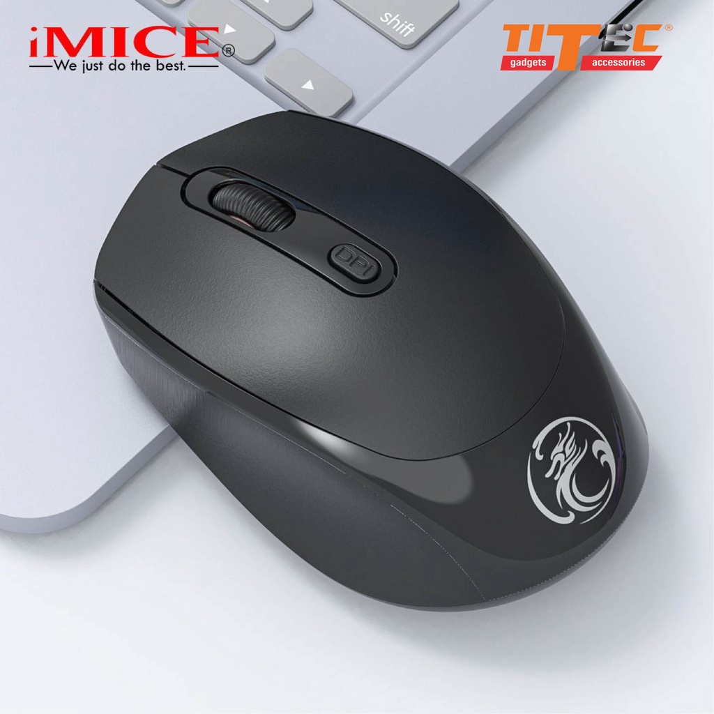Chuột máy tính không dây IMICE G2 wireless 2.4G, 800/1200/1600 DPI, 4 nút bấm - hàng chính hãng