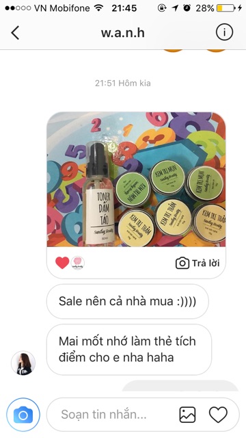 Toner dấm táo handmade