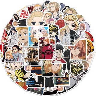 Bộ miếng dán nhiều họa tiết xinh xắn 50Pcs/Pack Tokyo Revengers Sano Manjirou Hanagaki Takemichi Tachibana Hinata Kawata Souta Anime Graffiti Stickers Travel Luggage Guitar Fridge Laptop DIY Kid Toy Waterproof Sticker kids gift