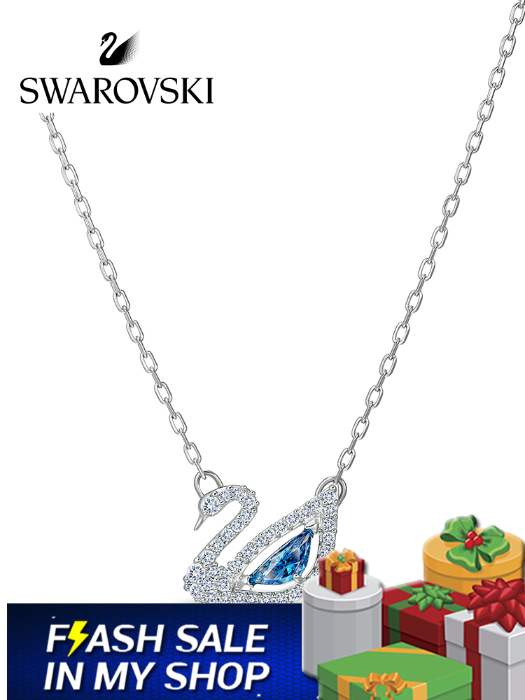 FLASH SALE 100% Swarovski Dây Chuyền Nữ DAZZLING SWAN Thiên nga xanh FASHION Necklace trang sức đeo Trang sức