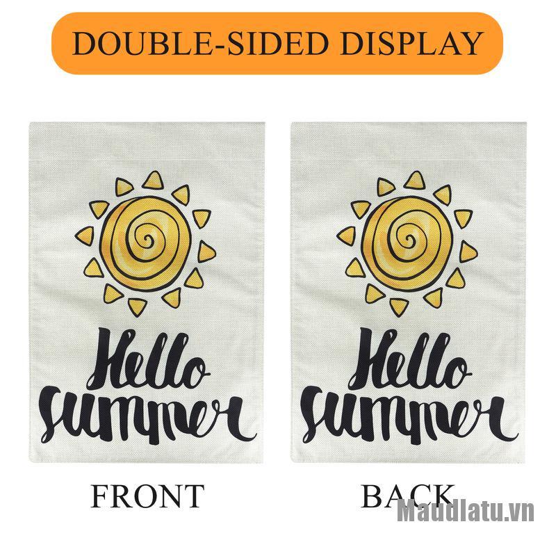 OneMetert☀BEAUTY Summer Garden Flag Hello Sunshine 12×18 Inch Double Sided Vertical