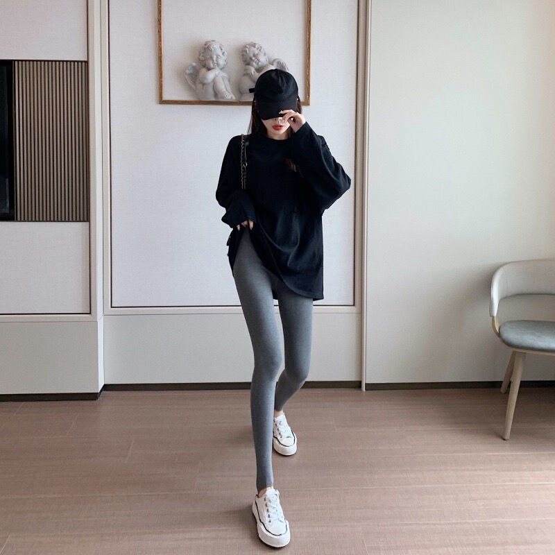 Quần legging thể thao cotton lưng cao thời trang mùa đông dành cho nữ | BigBuy360 - bigbuy360.vn