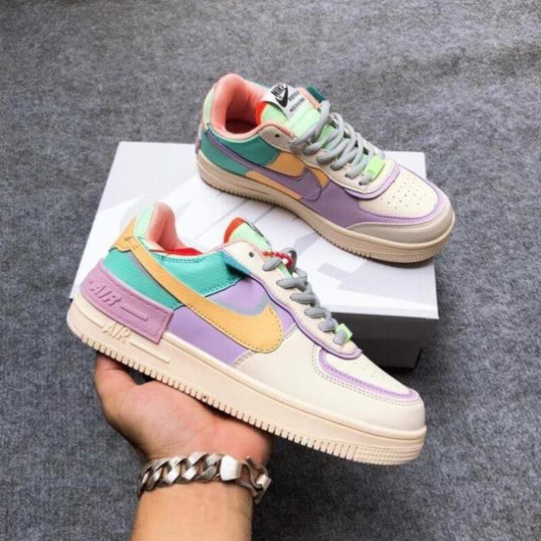 Giày air force 1, AF1 shadow 7 màu cầu vồng full box