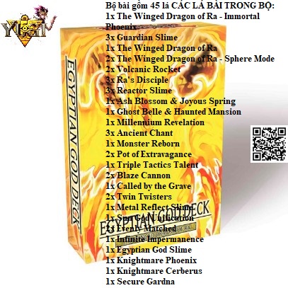 Bộ The Winged Dragon of Ra bài Yugioh 45 lá có tem vàng giấy 3 lớp Anime vui trò chơi 1802-4