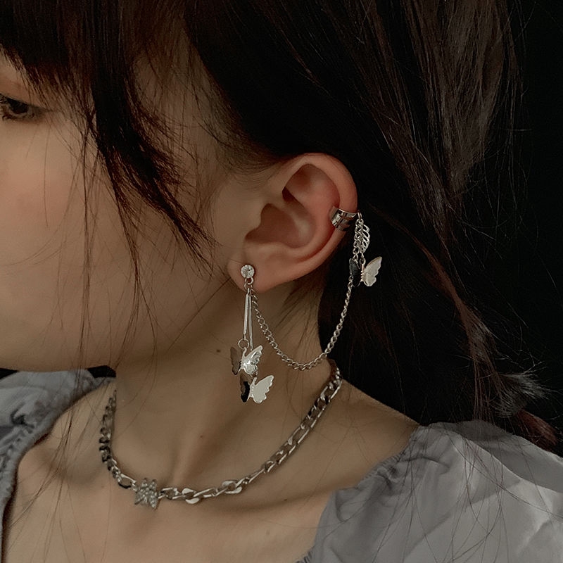 Bông tai trang trí hình bươm bướm cá tính phong cách retro