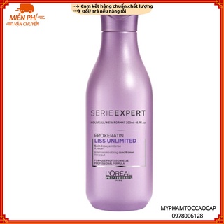 Dầu xả dành cho tóc duỗi Liss Unlimited L'oreal Conditioner 200ml