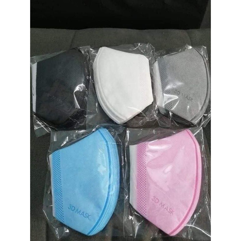 Hộp 50 chiếc khẩu trang 3D mask màu xám
