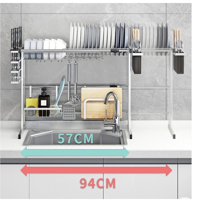 KỆ Chén Bát Đa Năng -Kệ Bát Thông Minh Co DÃn Kích Cỡ 57-94cm INOX 304 Không han rỉ