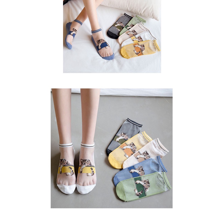 Tất Mèo Lưới Cho Nữ ERASHOP 076638 - Vải Mềm Co Giãn, Thoáng Khí, Phù Hợp Mang Sneaker, Siêu Rẻ Đẹp