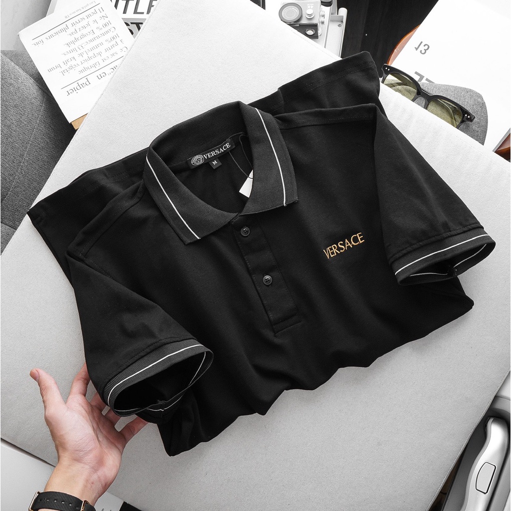 Áo thun cổ bẻ nam, chất vải polo dày dặn co giãn 4c