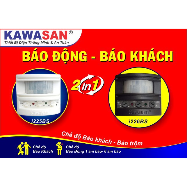 Cảm ứng báo trộm, thiết bị báo động chống trộm kawasan, cảm biến hồng ngoại chuyển động chống trộm độc lập I226BS-01