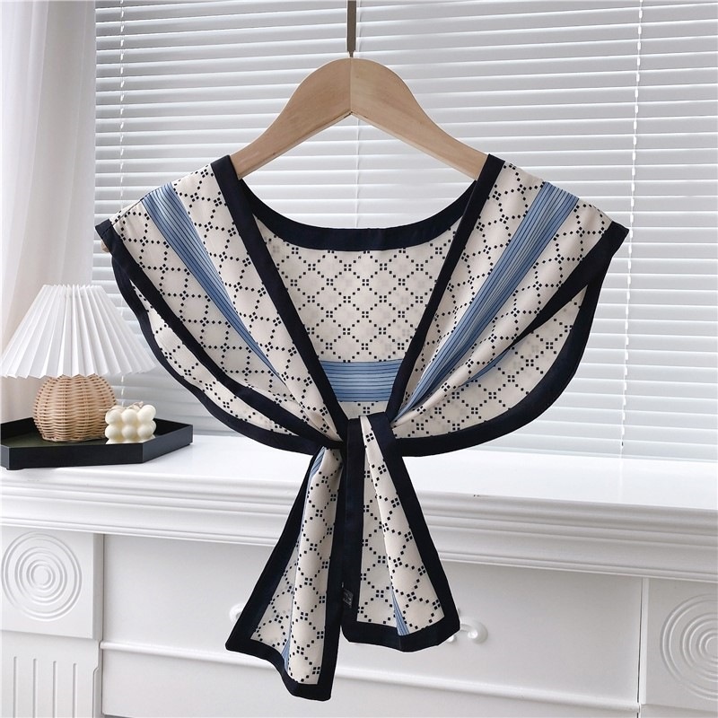 Áo Choàng Cổ Bằng Lụa Lạnh Thắt Nút Bảo Vệ Cổ Chống Nắng Phong Cách Hàn Quốc Thời Trang Xuân Hè Cho Nữ