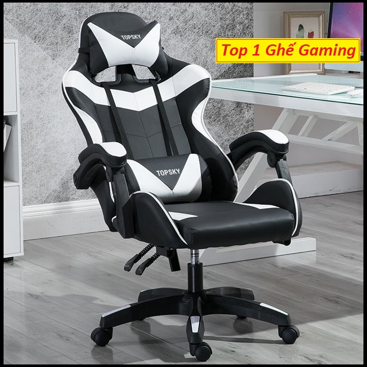 Ghế Gaming Cao Cấp. Ghế Game Full Sport. Ghế Gameing Có Massage Lưng. Chân Xoay - Tùy Chỉnh Độ Cao Thấp - Độ Ngả Lưng