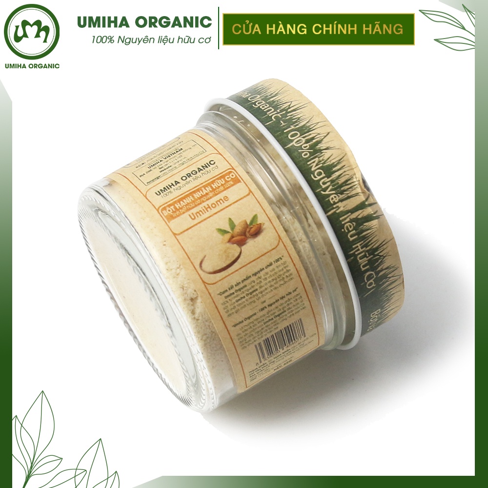 Bột Hạnh Nhân đắp mặt nạ hữu cơ UMIHA nguyên chất 135G dưỡng trắng, làm mờ thâm nám, tẩy da chết hiệu quả