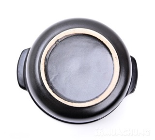 Nồi đất kho thịt-cá tráng men chịu nhiệt 2L (Đen)