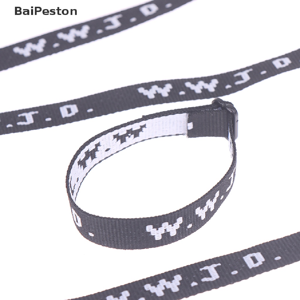 [BaiPeston] 4pcs WWJD Bracelet Religious Bracelet What Would Jesus Do Bible Bracelet ♨HOT SELL