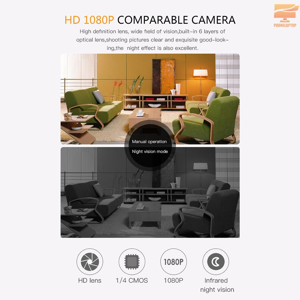 Camera Hành Trình Siêu Nhỏ 1080p Có Cảm Biến Chuyển Động Và Phụ Kiện