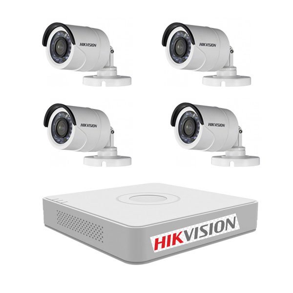 Combo 1 Đầu Ghi 7104 HQHIK1 Và 4 Camera Thân Sắt 16DOTIR