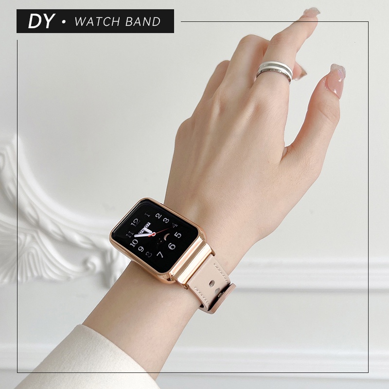 Phù Hợp Dây Đeo Tay Bằng Da Thật Hai Khóa Cài Có Thể Thay Thế Cho Xiaomi Mi Band 7pro 7pro