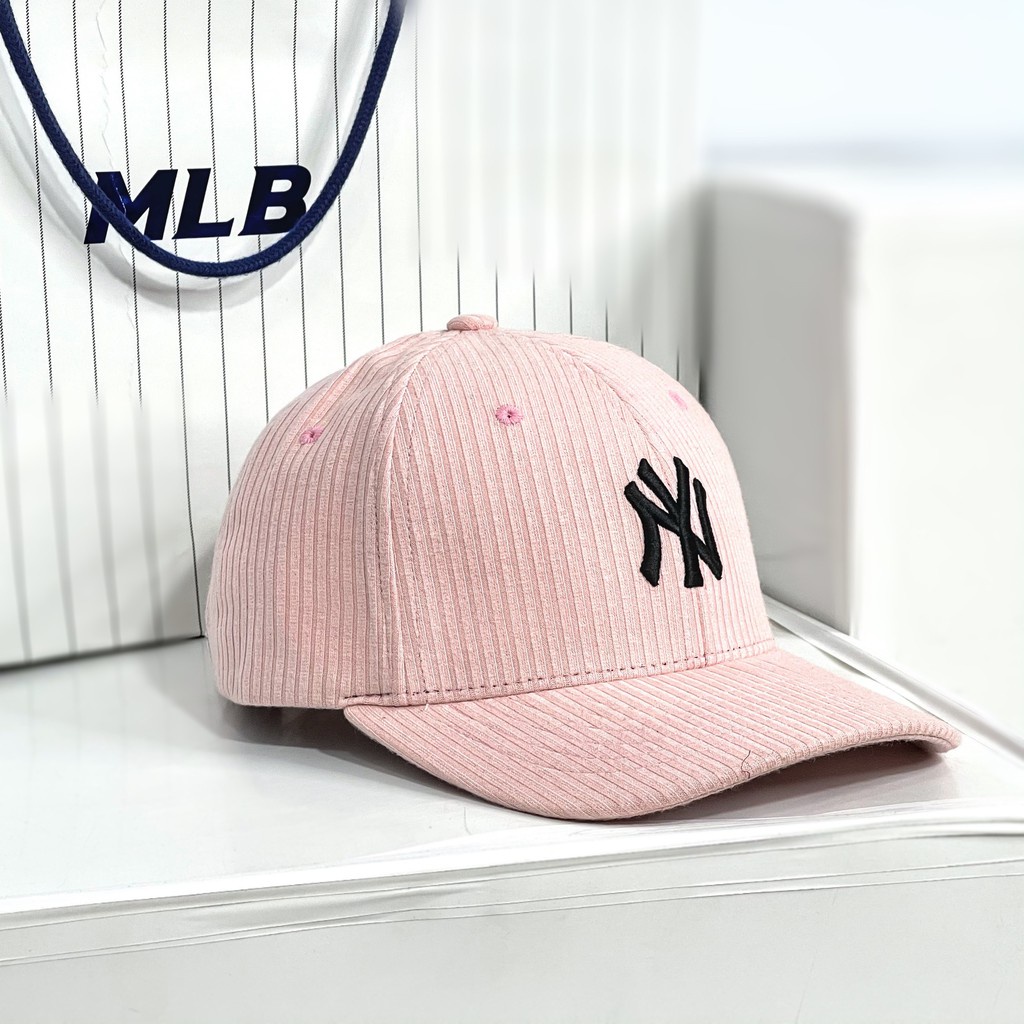 NÓN LƯỠI TRAI MLB CHẤT VẢI COTTON HÀN QUỐC CAO CẤP, NÓN KẾT THỂ THAO MLB3B80 MÀU NÂU SOCOLA HỒNG