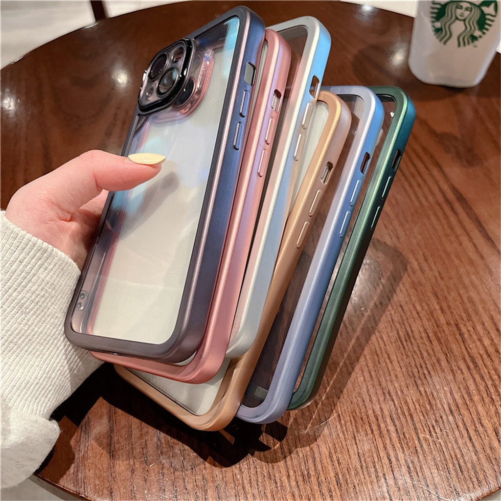 Ốp Điện Thoại Nhám Sang Trọng Có Tấm Bảo Vệ Camera Cho iPhone 11 13 12 Pro max X XR XS max 7 8 Plus SE 2020 2022