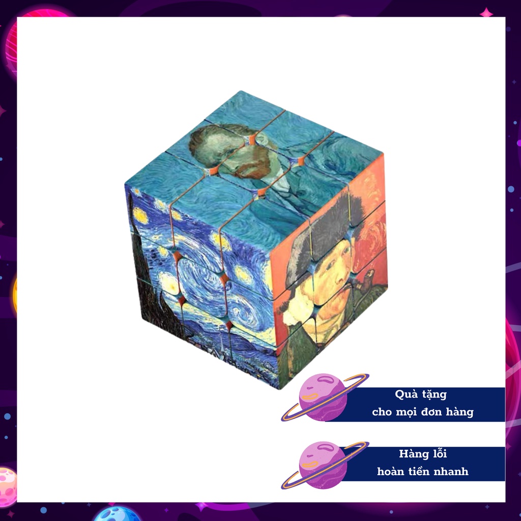 Khối Rubik Họa Tiết Tranh Sơn Dầu V.an G.ogh - MALIBU CORNER