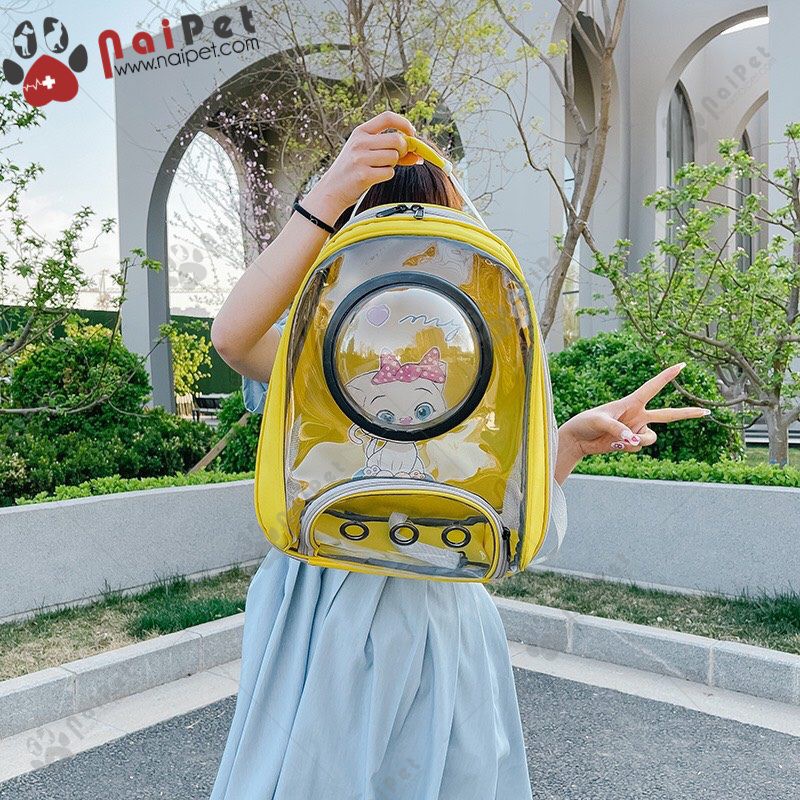 Ba Lô Phi Hành Gia Trong Suốt Họa Tiết Cho Thú Cưng LVC017