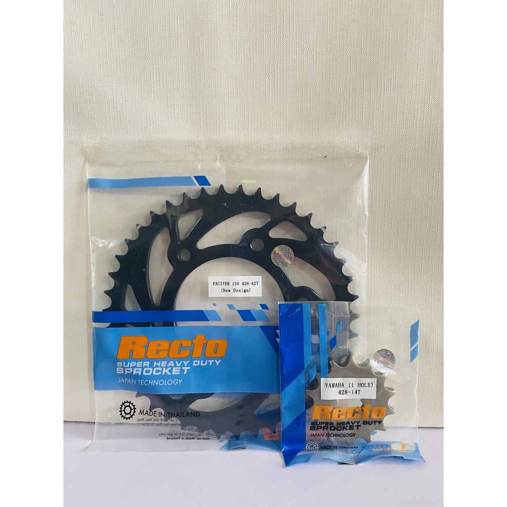 Nhông dĩa RECTO đủ size cho dòng xe Exciter 150, Winner 150, Satria, Raider, Sonic chính hãng Thái Lan