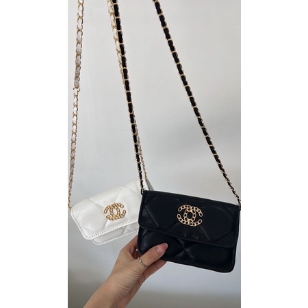 Túi Xách Mini Da Sần Dây Xích