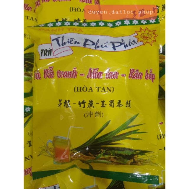 TRÀ RỄ TRANH MÍA LAU RÂU BẮP hòa tan#KLT 150gr ( 15 gói x10g)# HSD 2025