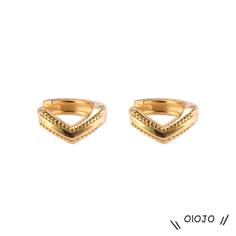 1 Đôi Khuyên Tai Tròn Mạ Vàng 14k Đính Đá Sang Trọng