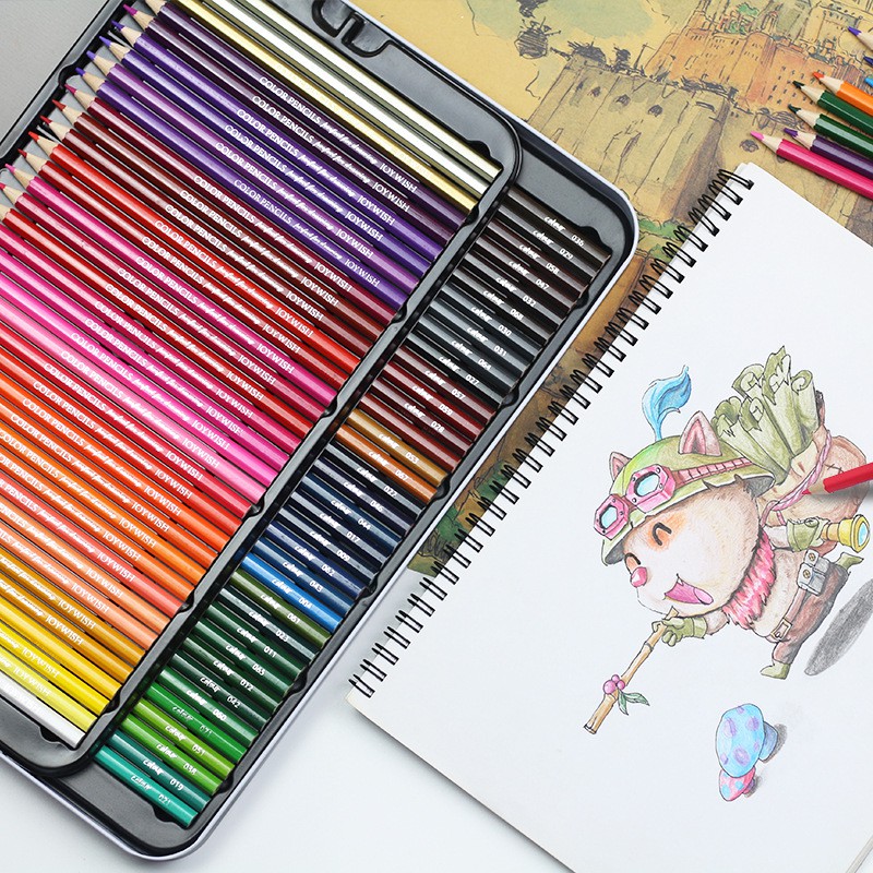 Hộp bút chì màu khô cao cấp COLOR PENCIL JOSEPH 72 màu hộp thiếc