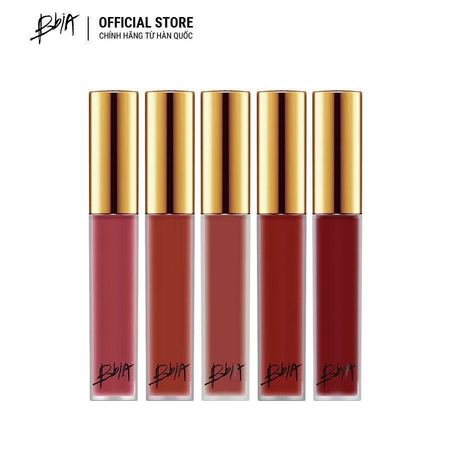 Full set 5 màu son kem lì BBia Last Velvet Lip Tint version 3 5g/thỏi TẶNG 1 túi trang điểm 28g - BBia Official Store | BigBuy360 - bigbuy360.vn