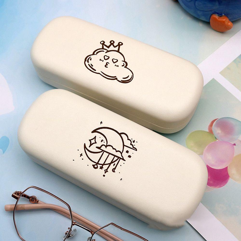 LILYES Hộp Đựng Mắt Kính Hình Vuông Bằng Da PU In Họa Tiết Hoạt Hình Dễ Thương Thời Trang Cho Nữ