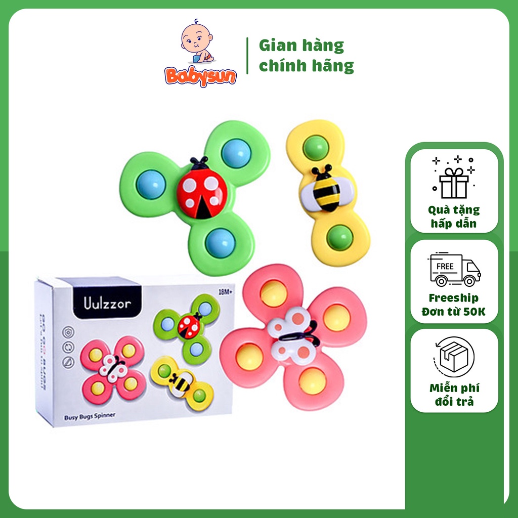 Con quay spinner cao cấp an toàn, đồ chơi cho bé có âm thanh vui nhộn và dính tường - Đồ chơi an toàn cho bé dịp noel