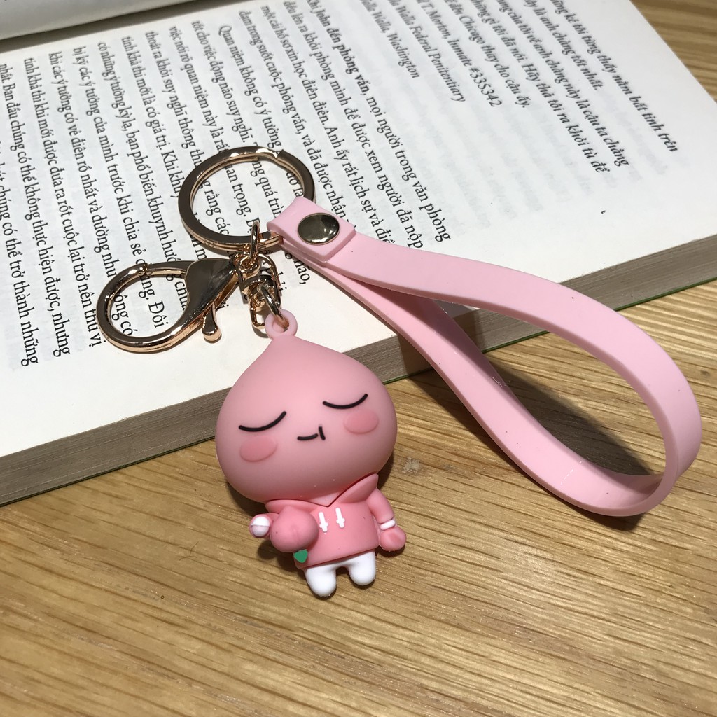 Móc khóa KAKAO TALK siêu đẹp - Móc khóa gấu, vịt và đào