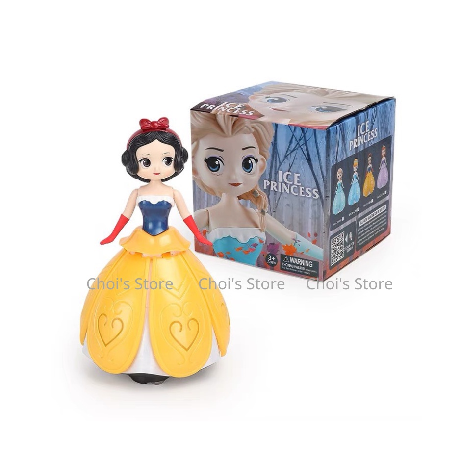Đồ chơi công chúa nhảy múa, búp bê Elsa, Bạch tuyết, lọ lem, sophia có đèn nhạc