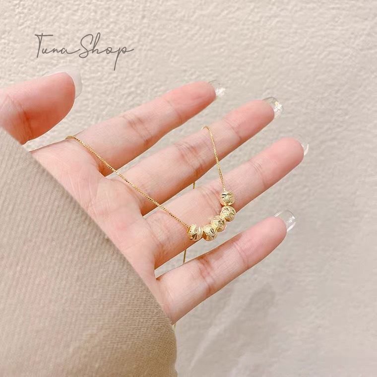 Dây chuyền Bạc nguyệt quế, Vòng cổ 5 bi Bạc cao cấp TUNASILVER 𝐂𝐚𝐦 𝐤𝐞̂́𝐭 𝐜𝐡𝐮𝐚̂̉𝐧 𝐁𝐚̣𝐜 _TUNASHOP SILVER