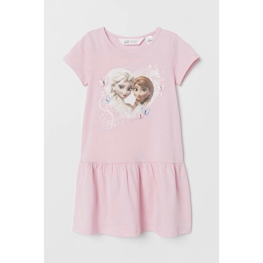 Đầm váy thun cotton 4c bé gái xuất dư xịn xò❤️Hình in nét không bong tróc❤️size 92-128c(10-35 ký)❤️quà xinh xắn tặng bé