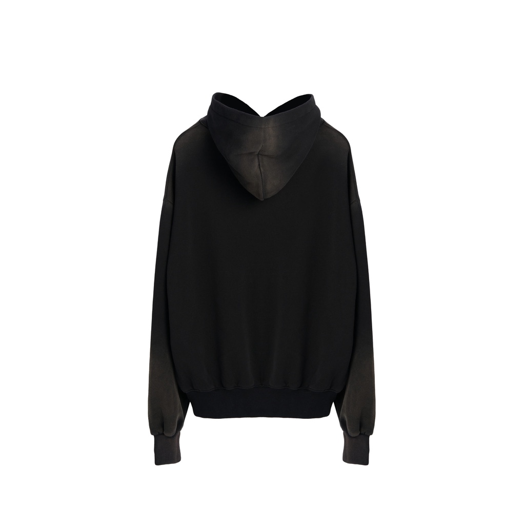 'Fragile' Vintage Black Logo Hoodie