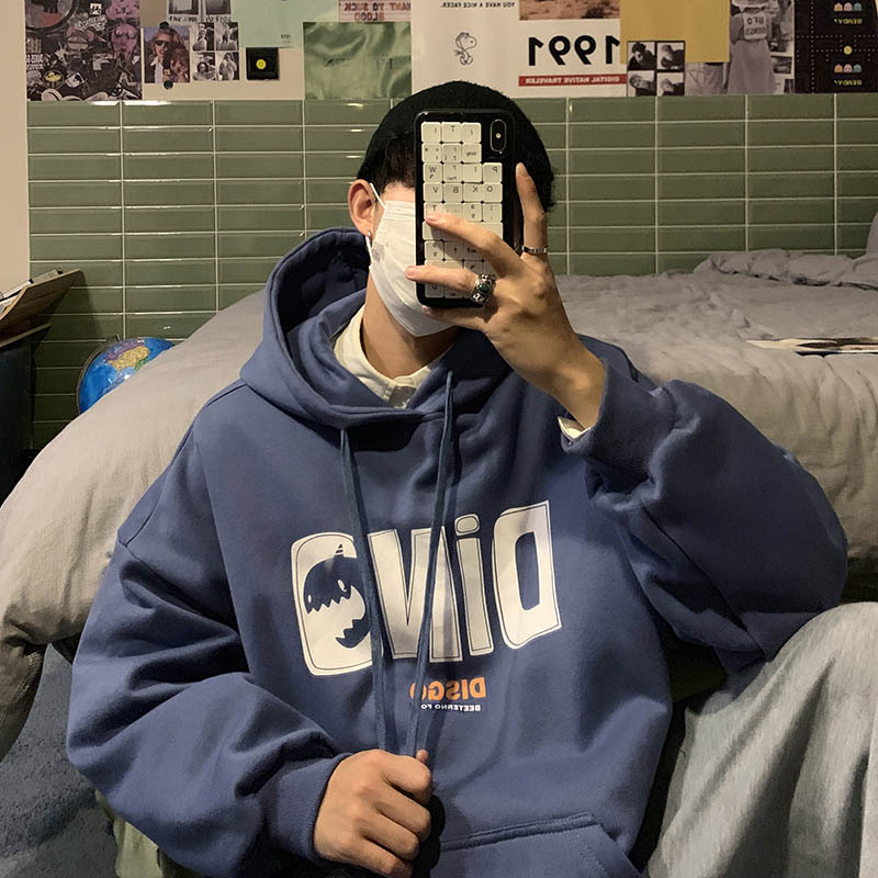 [ Mã 12FASHIONSALE1 giảm 10K đơn 50K ] Áo hoodie dáng rộng phối họa tiết chữ cái thời trang dành cho nam | BigBuy360 - bigbuy360.vn