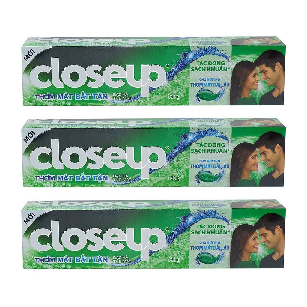 Kem Đánh Răng Close Up Thơm Mát Bất Tận - Bạc Hà The Mát 180g