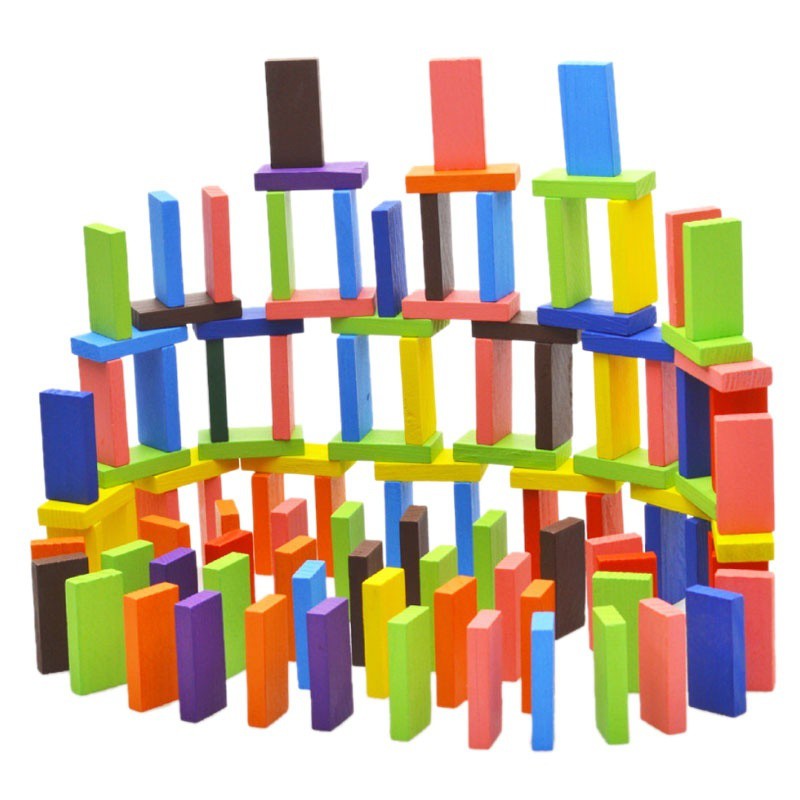 Domino gỗ nhiều màu sắc - 120 chi tiết